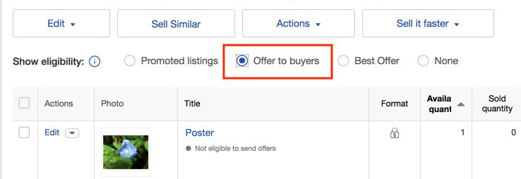 With eBay's Seller Update, Send Offers To Buyers Without Best Offer!